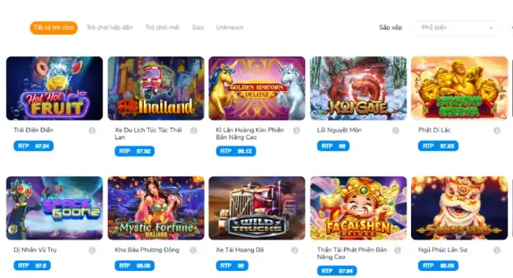 Các game BK8 thưởng cao